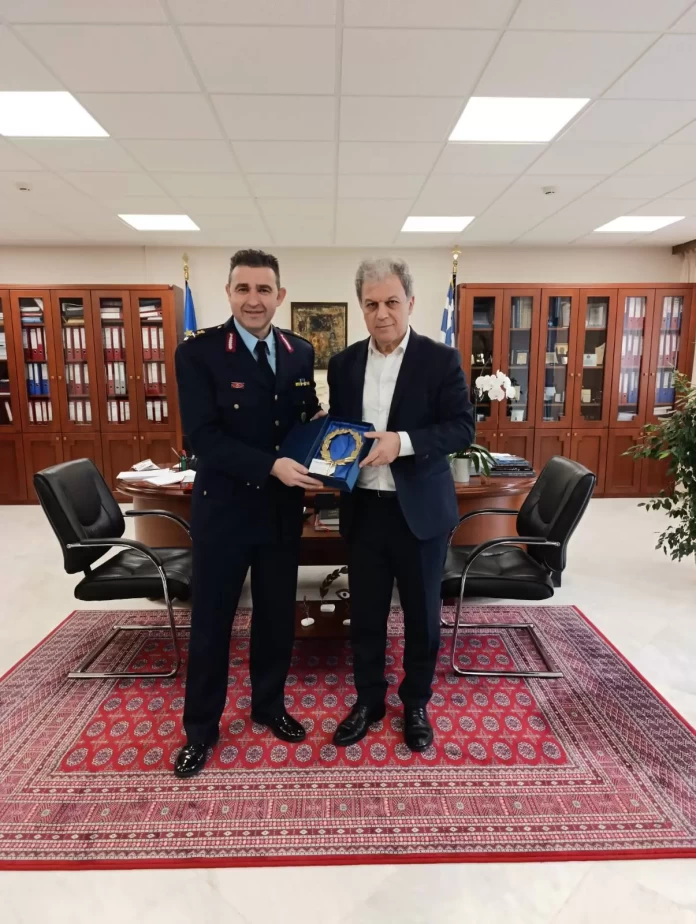 Συνάντηση Γιώργου Αμανατίδη με τον νέο Ταξίαρχο της ΕΛ.ΑΣ. Δυτικής Μακεδονίας, Νικόλαο Έξαρχο